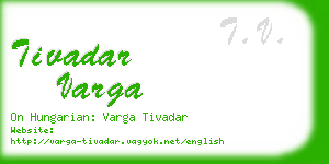 tivadar varga business card